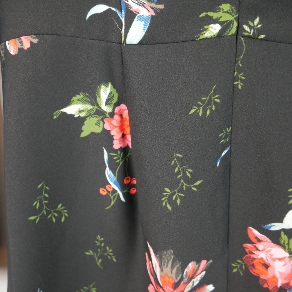 Ann Taylor NWT Garden Floral Black Knotted Shift Dress Size 4 Tall - Picture 5 of 8